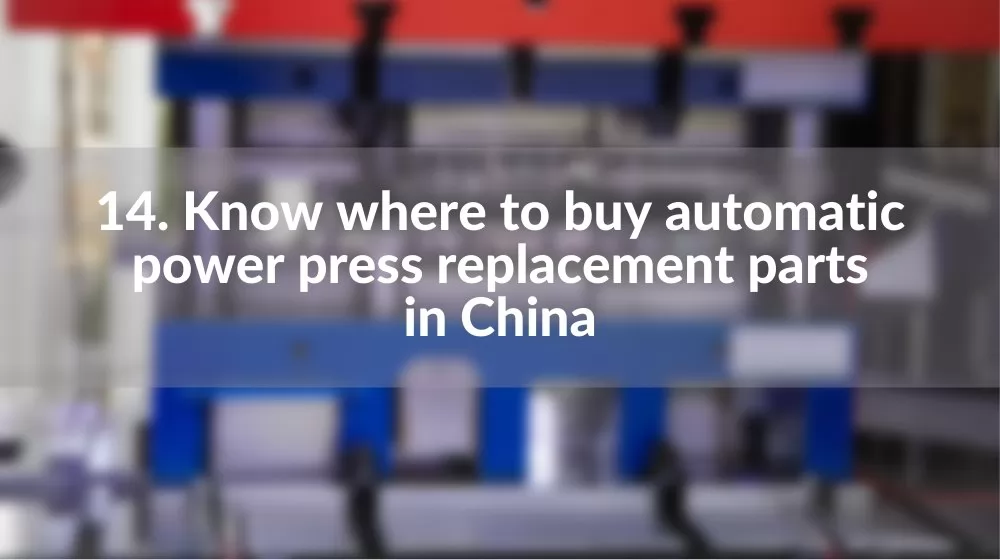 Automatic power press from china