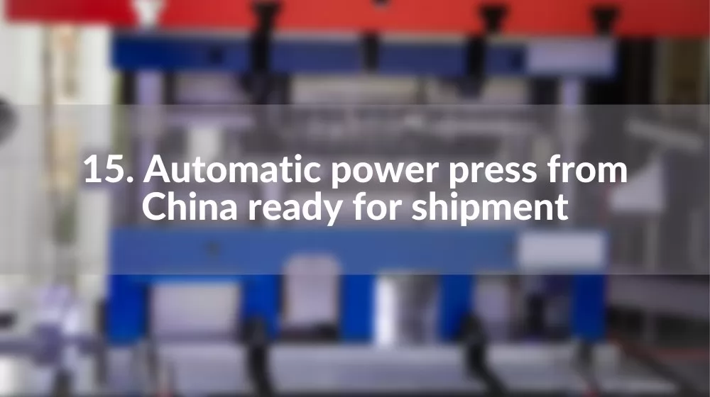 Automatic power press from china