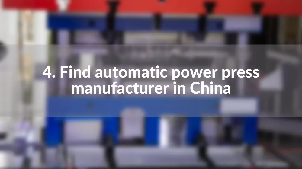 Automatic power press from china