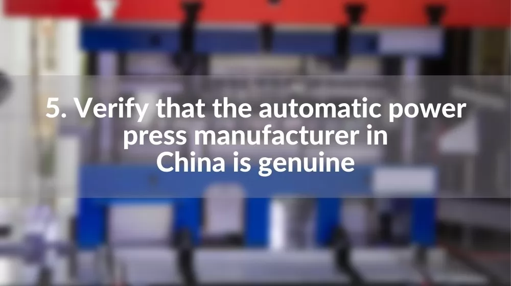 Automatic power press from china