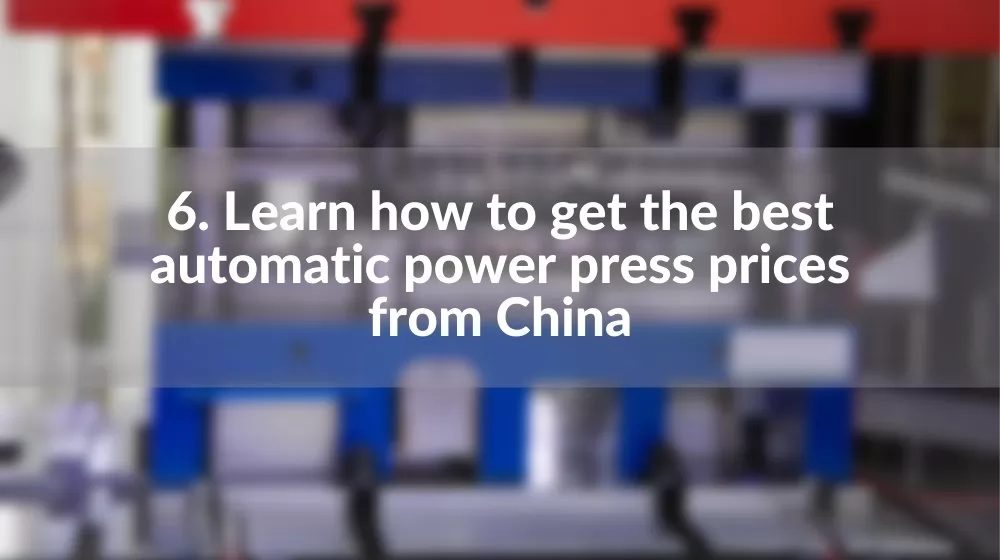 Automatic power press from china