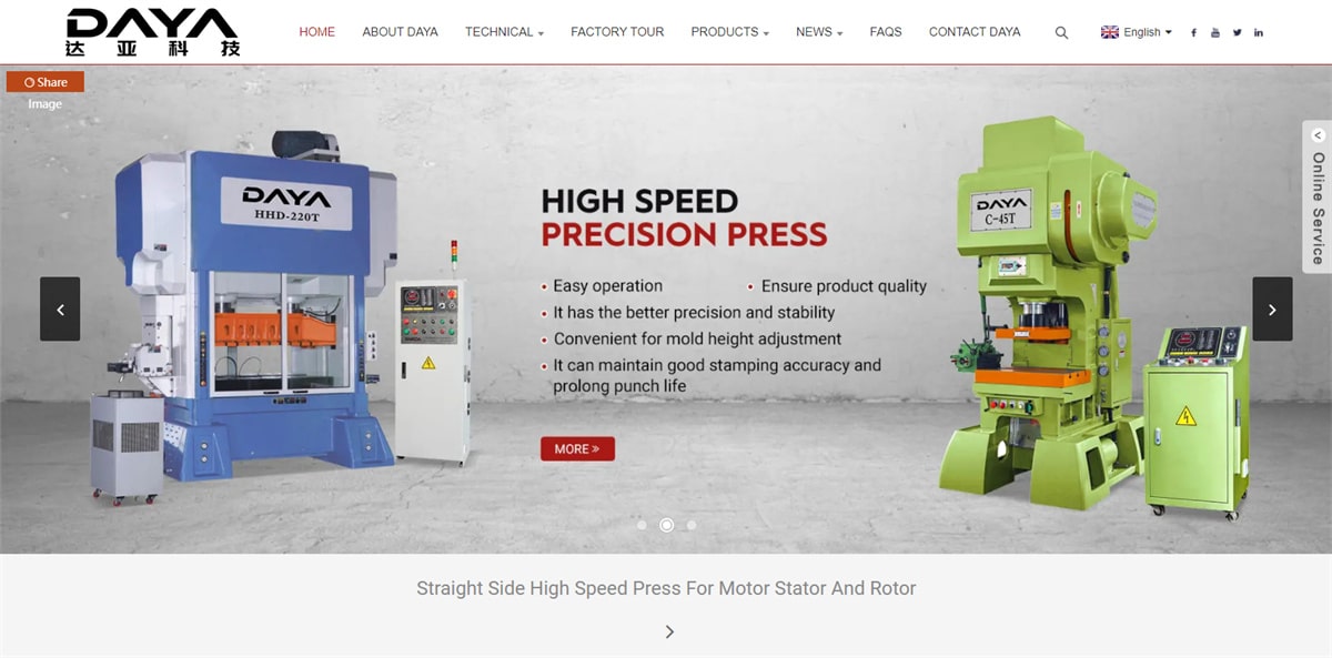 high speed punch press manufacturer